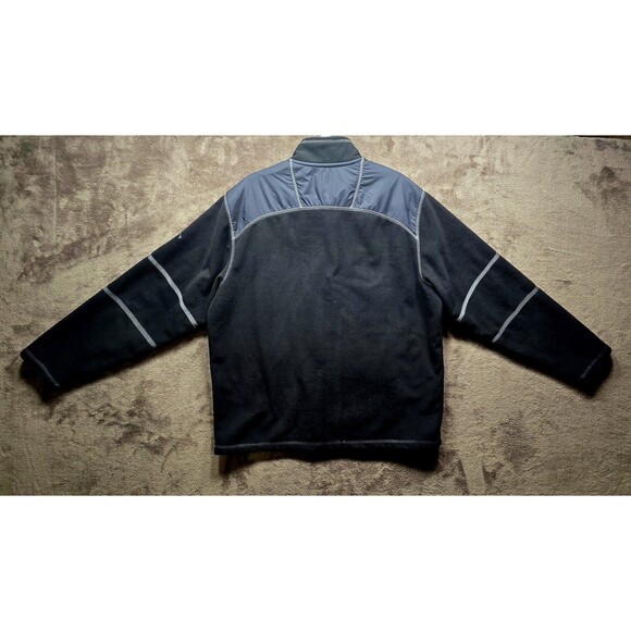 Tommy Bahama Mens Size Large Zip Up Fleece Jacket Black High Neck Pockets - Picture 12 of 14
